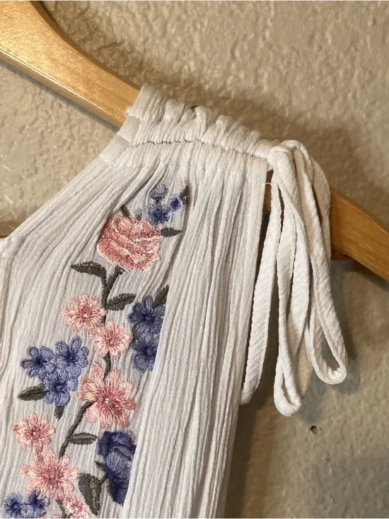 Forever 21 Boho Cottage Core Festival Floral Beachwear Smocked Waist Size Small - Picture 7 of 15